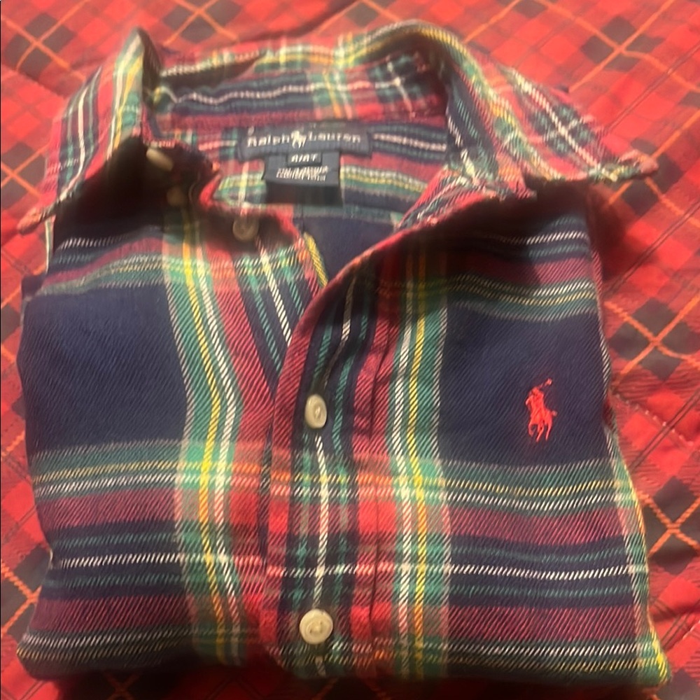Polo Ralph Lauren Kids Plaid Button Down Shirt - Red, Green, Blue
